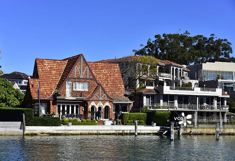 澳大利亚悉尼湾城市风光海边蓝天建筑房屋图片素材