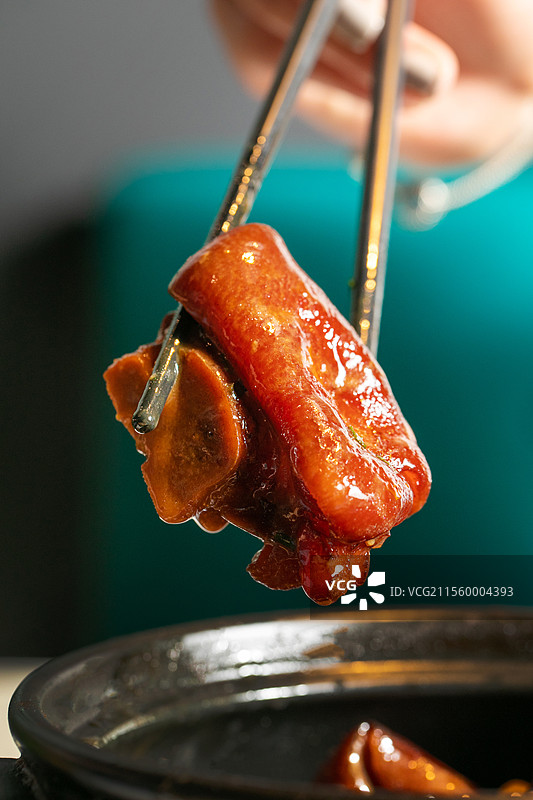 黄焖猪蹄猪肉猪脚炖猪蹄蹄膀胶原蛋白猪肉砂锅猪蹄炖猪肉图片素材