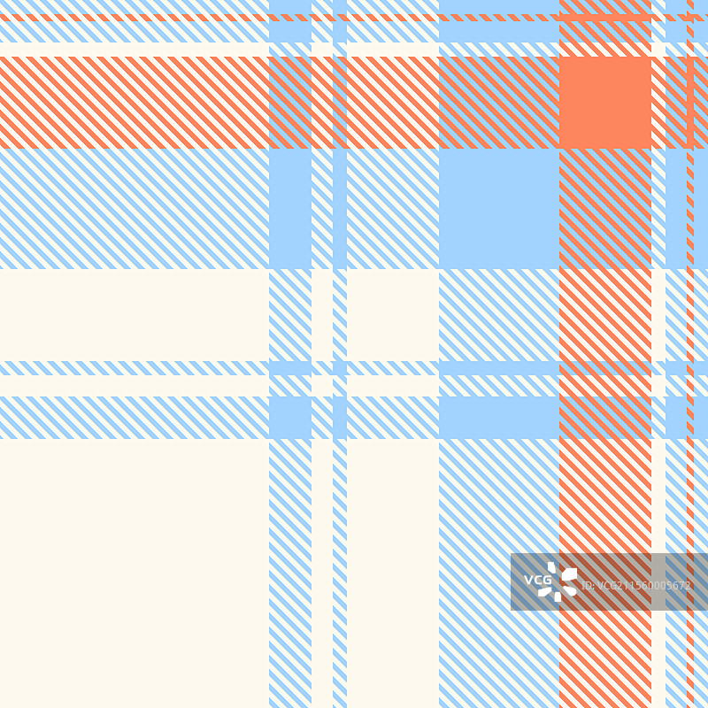 柔和的蓝色、桃色和奶油色的粉彩格子图案图片素材