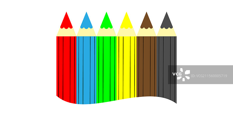 多色铅笔和颜料图片素材