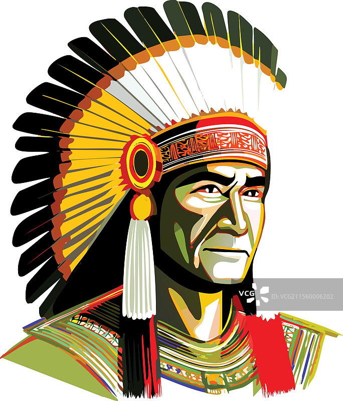 美洲土著首领图片素材