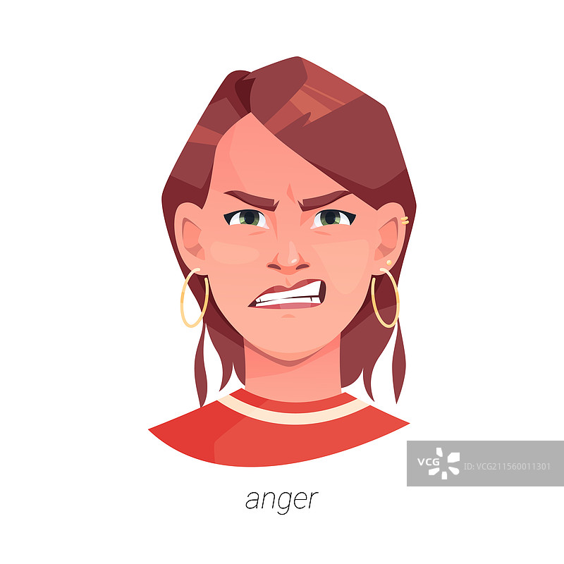 女性表达愤怒情绪图片素材