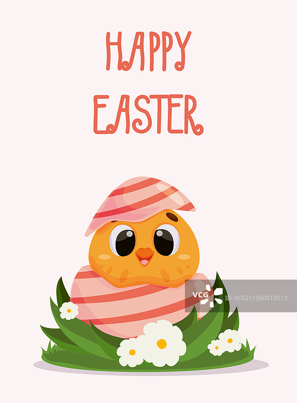 从复活节彩蛋中孵化的小黄鸡图片素材