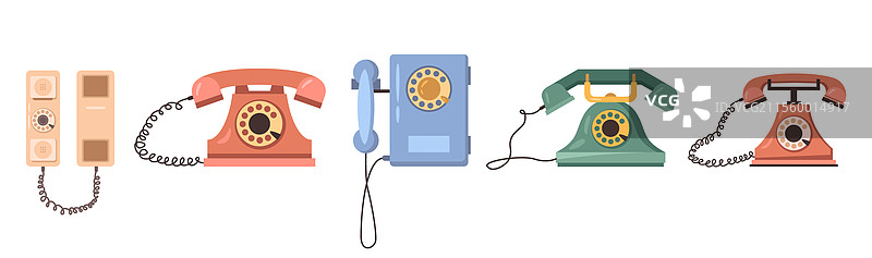 拨号电话的演变与技术进步图片素材