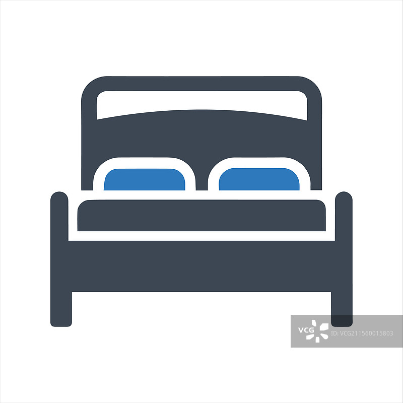 双人床图标图片素材