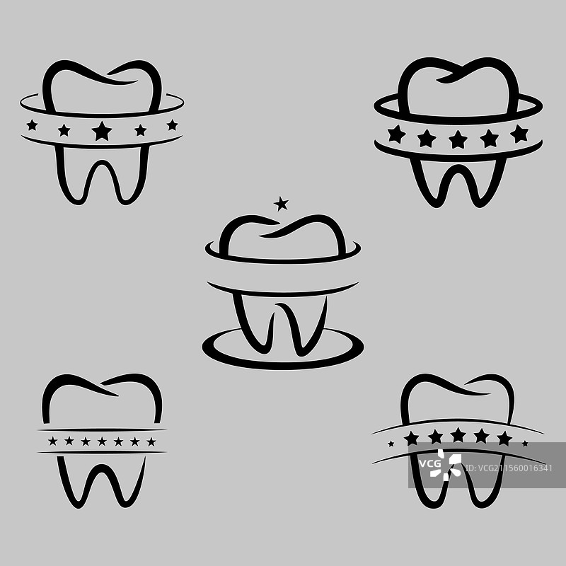 专业牙科logo设计系列图片素材