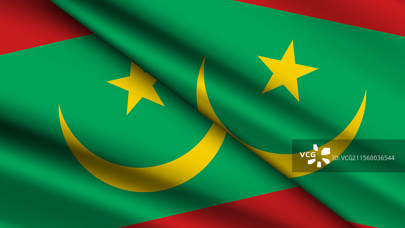 毛里塔尼亚的国家背景，特色为两种文化。图片素材