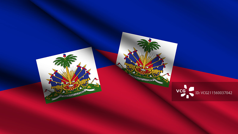 海地的国家背景，特色为两条波浪形图案图片素材