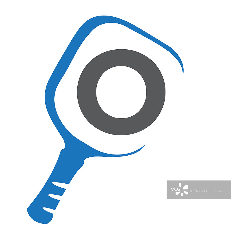 以腌黄瓜为主题的字母O概念的皮克球标志图片素材