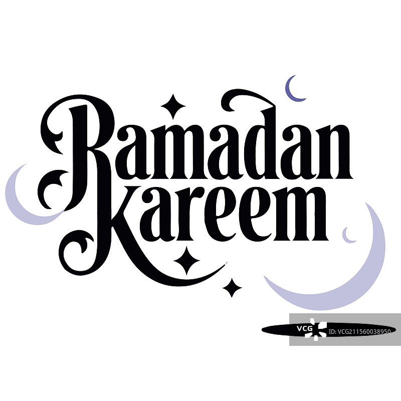 伊斯兰书法 祝福开斋节 排版 黑色图片素材