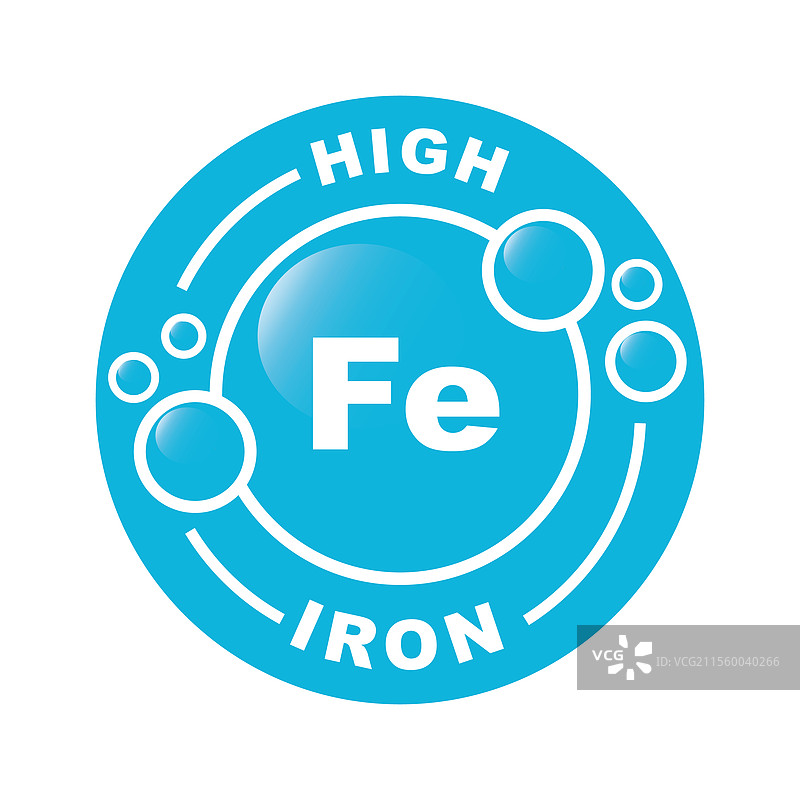 矿物质铁（Fe）和健康维生素图片素材