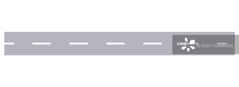 带有虚线白色车道标记的笔直灰色道路图片素材