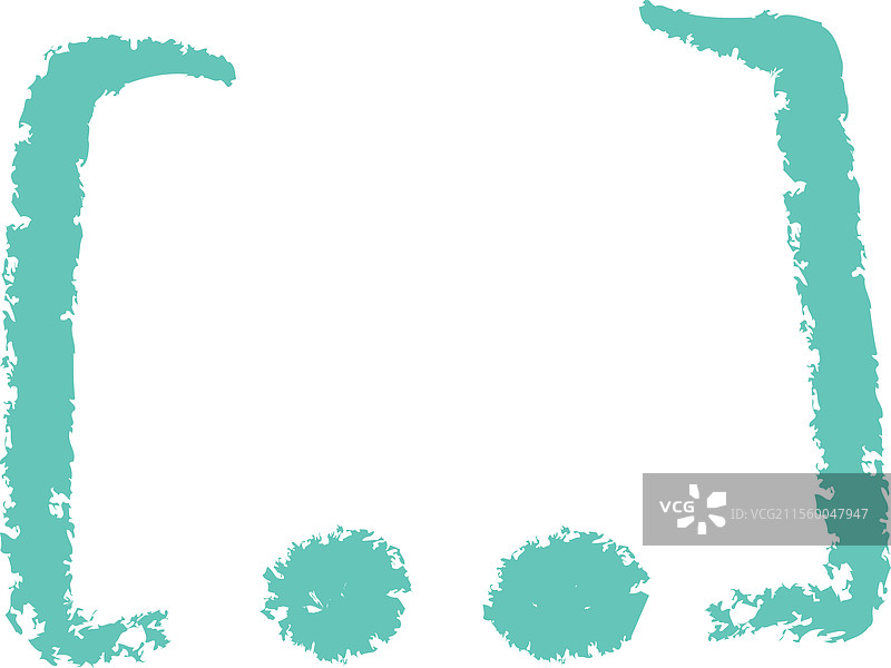 手绘的彩色铅笔和括号图片素材