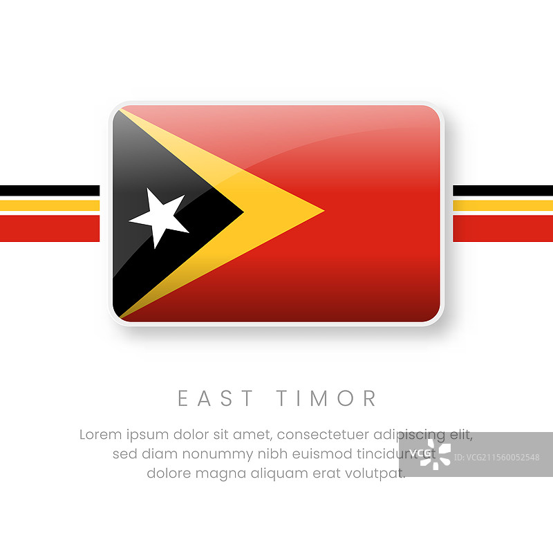 东帝汶国旗 东帝汶按钮旗帜图片素材