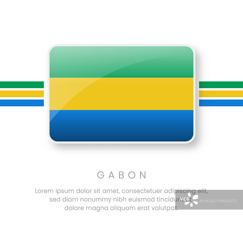 加蓬国旗 加蓬按钮旗帜图片素材