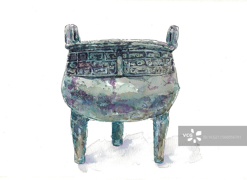 青铜器 鼎 西周图片素材
