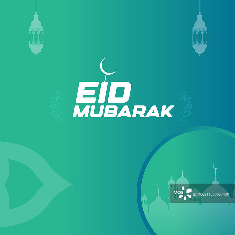 开斋节快乐的伊斯兰贺卡，空白设计图片素材