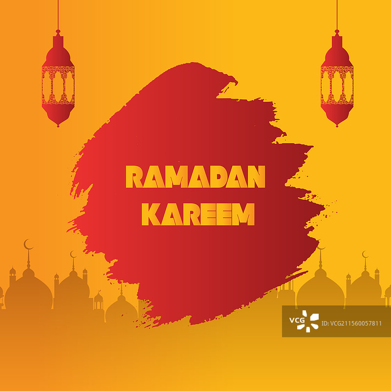 时尚的拉马丹祝福卡片背景图片素材