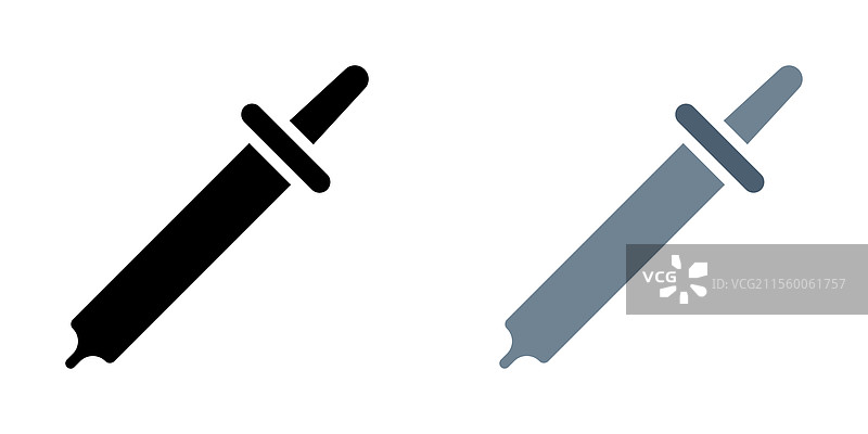 黑色和彩色的滴管图标包图片素材