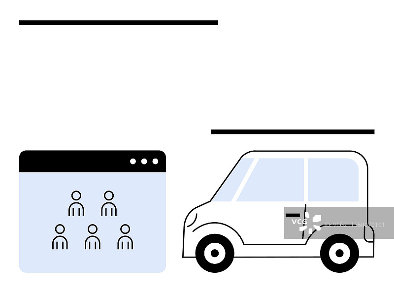 在线拼车和共享乘车概念图片素材
