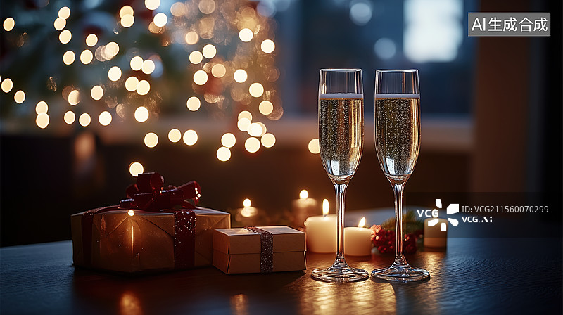 【AI数字艺术】浪漫烛光晚餐图片素材