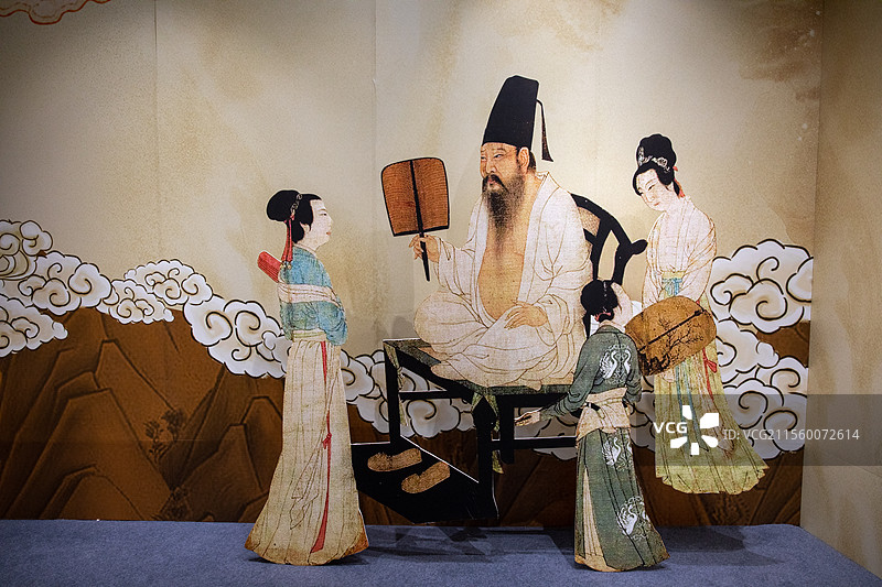 太仓博物馆 韩熙载夜宴图 创意布展图片素材