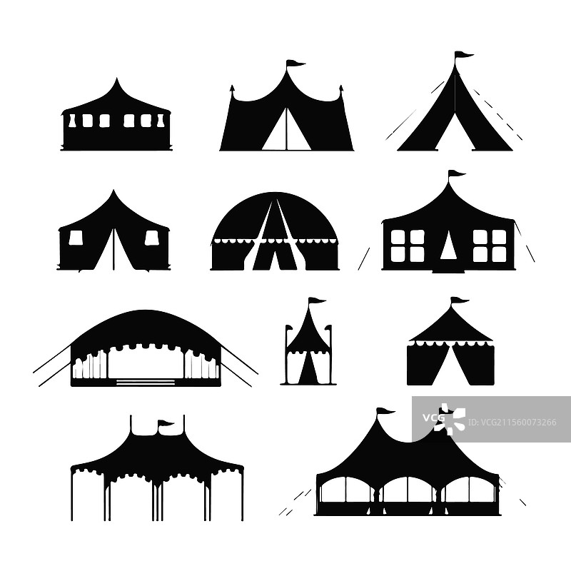 帐篷轮廓套件图片素材