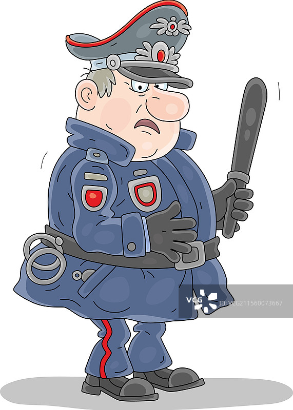 愤怒且怀疑的警察图片素材