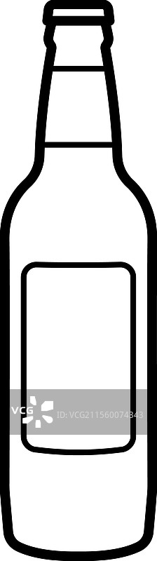 简单经典的啤酒瓶轮廓图片素材