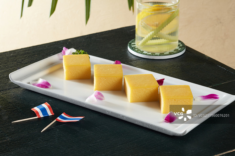 芒果椰奶冻图片素材