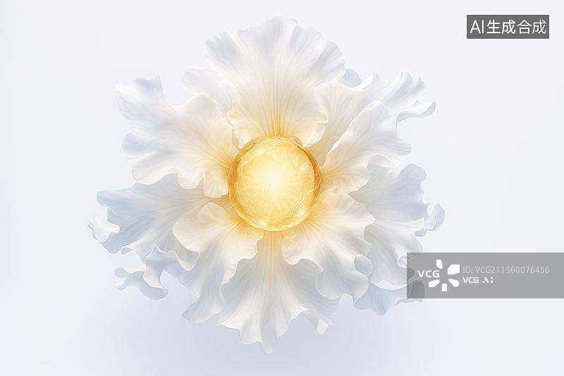 【AI数字艺术】三维花瓣金色光球广告产品质感背景图片素材