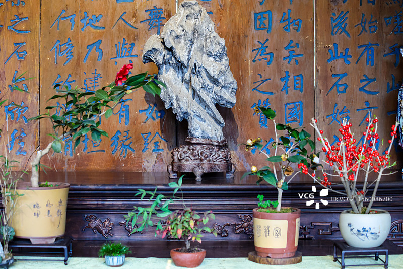 春天苏州园林之留园古典私家园林风光五峰仙馆楠木厅冠云峰等组图图片素材