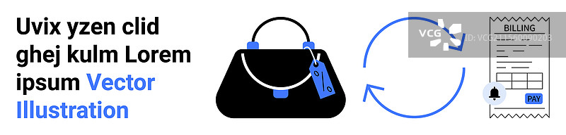 在线购物退货流程与手袋图片素材