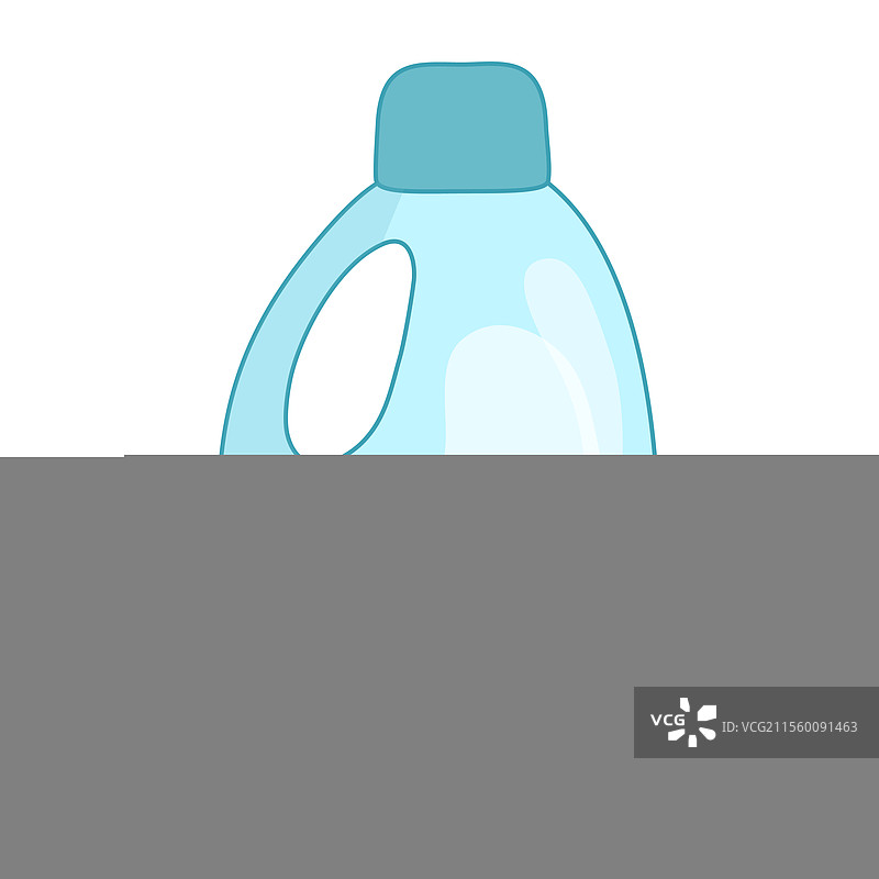 蓝色瓶子装有清洁或洗涤剂图片素材