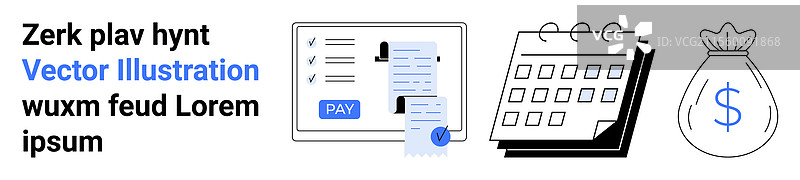 工资管理与日历文件图片素材