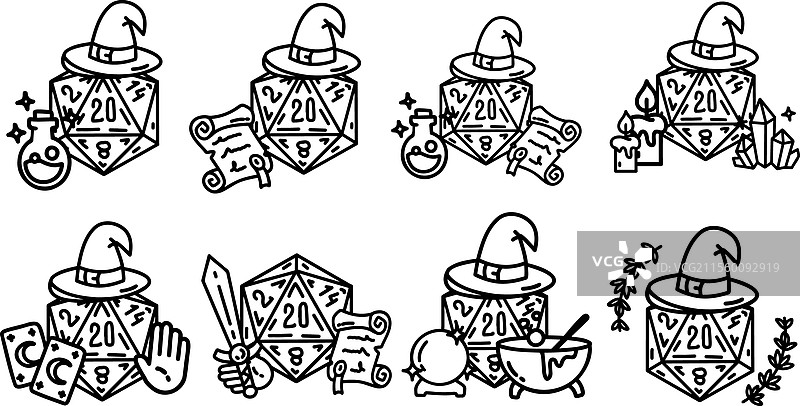 DND骰子角色扮演游戏桌面游戏角色图片素材