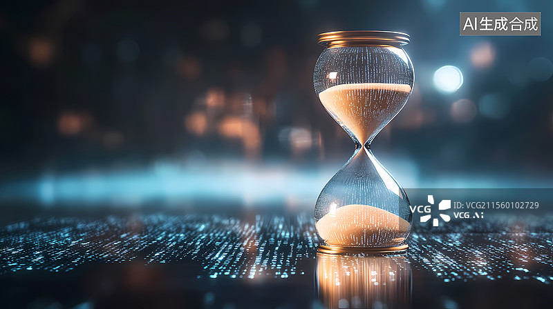 【AI数字艺术】流逝的数字时代图片素材