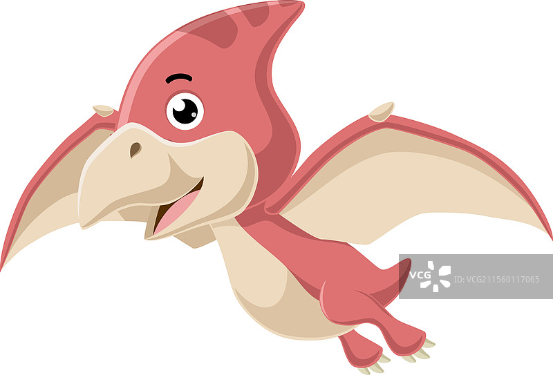 白色背景上的卡通小翼龙图片素材