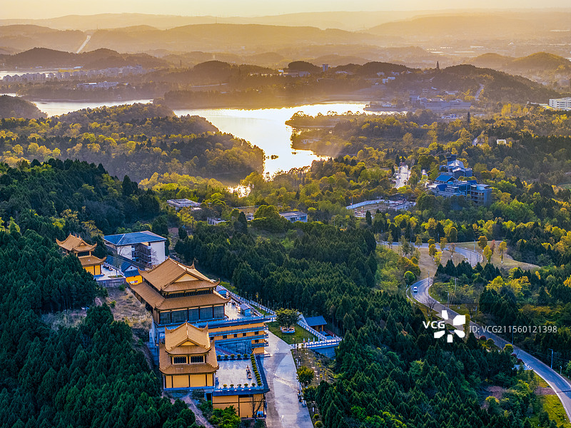 仙海湖风景如画图片素材