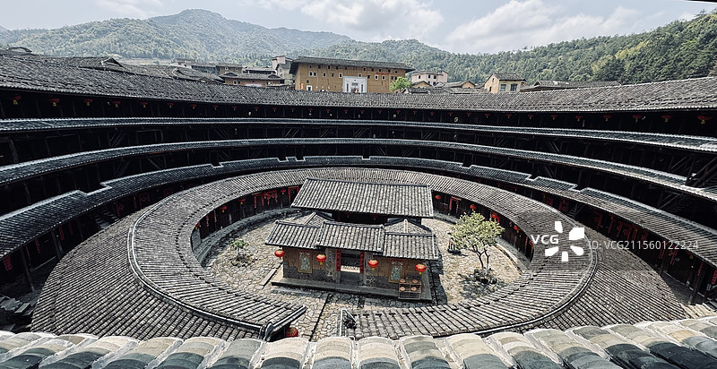 龙岩初溪土楼图片素材