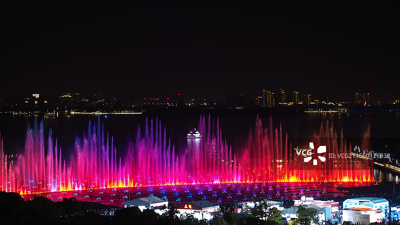 金鸡湖音乐喷泉图片素材