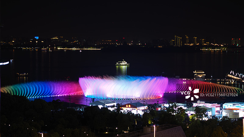 金鸡湖音乐喷泉图片素材