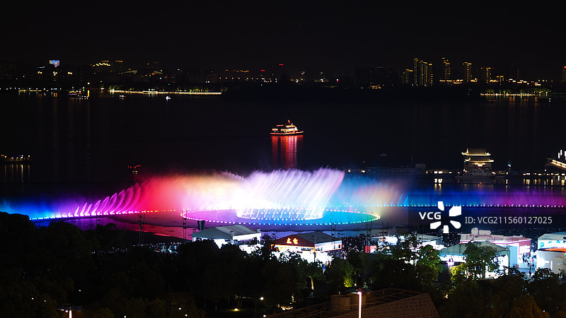 金鸡湖音乐喷泉图片素材