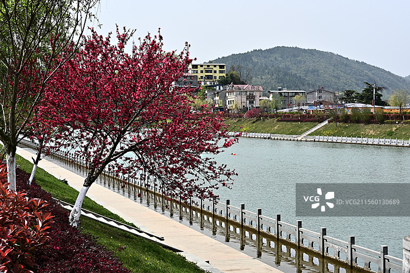 湖北南漳县水镜公园景观图片素材