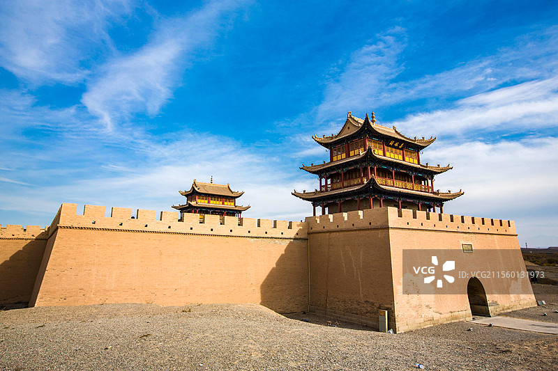 中国甘肃省嘉峪关市嘉峪关关城景观图片素材