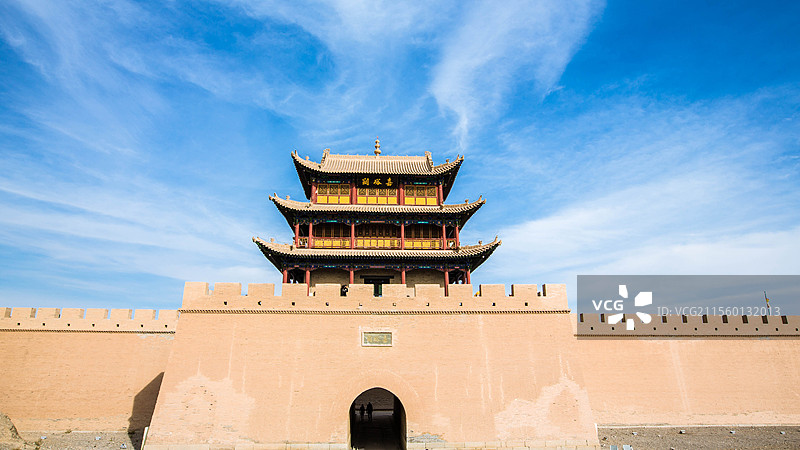 中国甘肃省嘉峪关市嘉峪关关城景观图片素材