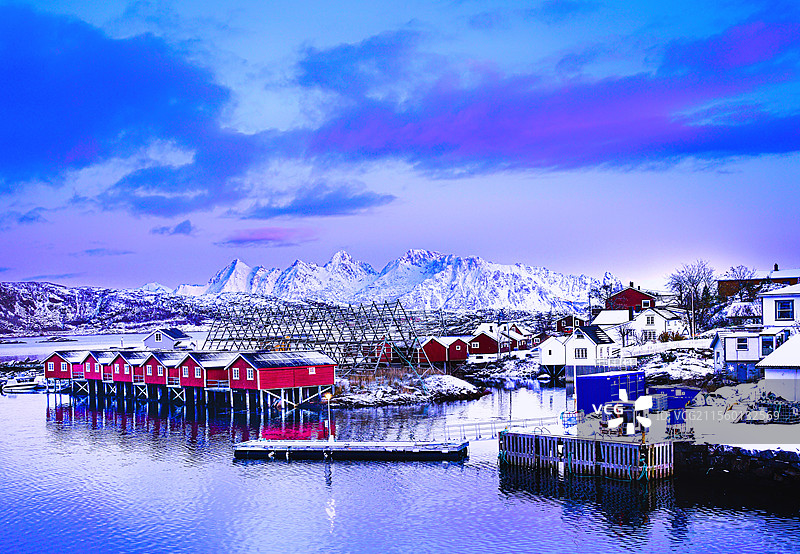 挪威渔村图片素材