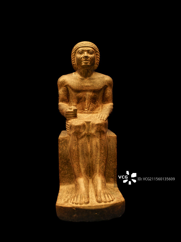 雕像，花岗闪长岩。埃及国家博物馆，上博古埃及文明大展图片素材