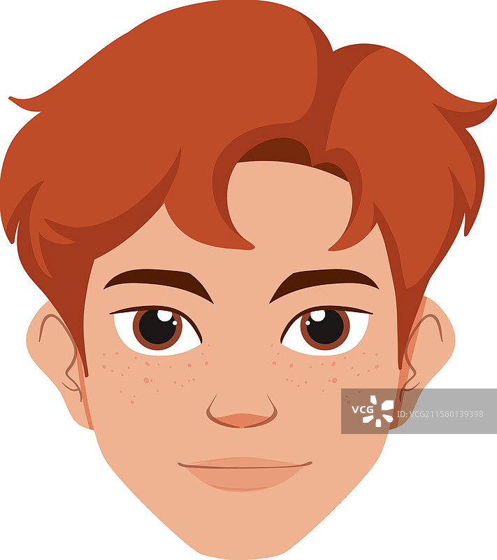 一个快乐的红发男孩图片素材