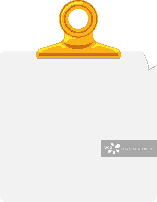 一个夹子夹着空白纸张图片素材